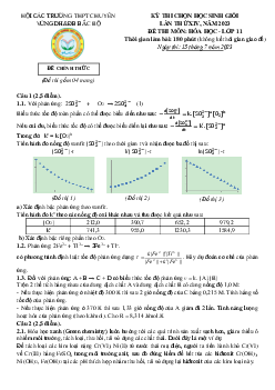 TOP 20 đề thi học sinh giỏi Hóa 11 năm 2023 (có đáp án)