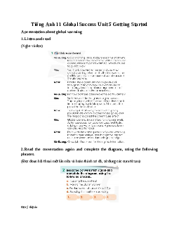 Giải Unit 5 Getting Started | Tiếng Anh 11 Global Success