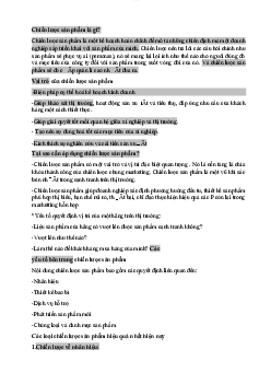 Chiến lược sản phẩm - Chiến lược xây dựng sản phẩm