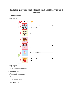 Giải SBT Tiếng Anh 3 Smart Start Unit 8 Food  Review and Practice