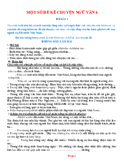 TOP 30 đề kể chuyện Ngữ Văn 6 có hướng dẫn làm bài