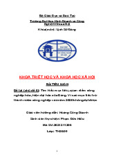 Tiểu luận Đề tài (chủ đề 6): Tìm hiểu mục tiêu, quan điểm công nghiệp hóa, hiện đại hóa của Đảng. Vì sao mục tiêu trở thành nước công nghiệp vào năm 2020 không đạt được môn lịch sử Đảng–Trường Đại học kinh doanh và công nghệ Hà Nội