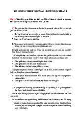 Đề cương Môn Triết học Mác - Lênin | Đại học Văn hóa Hà Nội