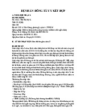 Bệnh án đông tây y kết hợp | Tài liệu y học cổ truyền