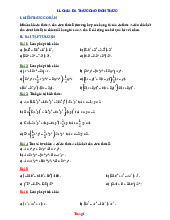 Bài Tập Toán 8 Bài Chia Đa Thức Cho Đơn Thức Có Lời Giải
