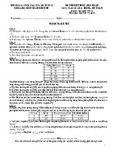 Đề thi kết thúc học phần môn Xác suất và Thống kê | Trường Đại học ngân hàng Thành phố Hồ Chí Minh