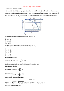 Lý thuyết và trắc nghiệm bài Chuyển động ném ngang Vật lí 10 có lời giải và đáp án