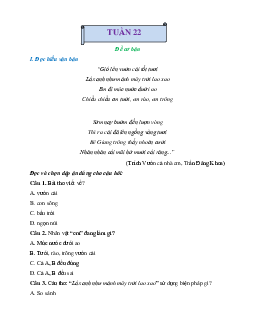 Bài tập cuối tuần Tiếng Việt lớp 3 Cánh Diều Tuần 22