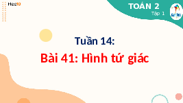 Giáo án điện tử Toán 2 Chương 2 Cánh diều: Hình tứ giác