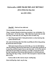 Chiến tranh thế giới I. Trường đại học Nguyễn Tất Thành