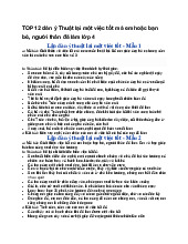 TOP 12 dàn ý Thuật lại một việc tốt mà em hoặc bạn bè, người thân đã làm lớp 4