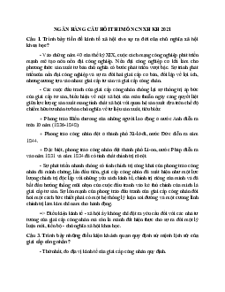 Đề cương ôn tập môn Chủ nghĩa xã hội khoa học