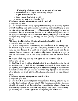 Viết 4-5 câu kể về công việc của một người mà em biết (6 mẫu) | Tập làm văn lớp 2 | Kết nối tri thức