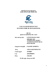 Báo cáo kết thúc môn phân tích thiết kế hệ thống thông tin | Trường đại học Điện Lực