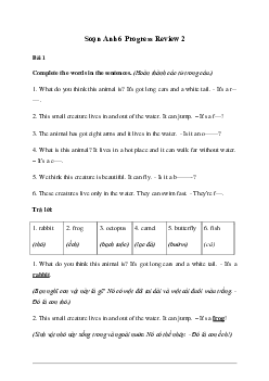 Giải Tiếng Anh 6 Progress Review 2 - Friends Plus