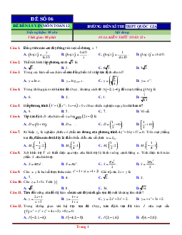 Bộ 5 đề ôn thi tốt nghiệp THPT môn Toán năm 2021 -Bộ 2 có đáp án và lời giải