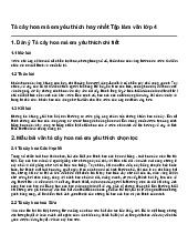 Tả cây hoa mà em yêu thích hay nhất Tập làm văn lớp 4