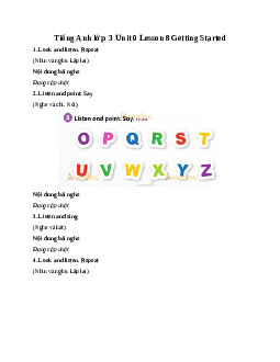 Explore Our World 3 Unit 0 Lesson 8 Getting Started