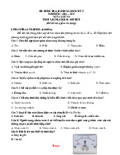 Đề Kiểm Tra Cuối Học Kỳ 1 KHTN 8 Chân Trời Sáng Tạo 2024-2025 Có Đáp Án