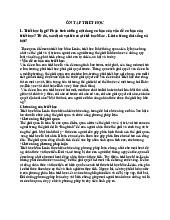 Ôn tập Chương 1,2,3 | Triết học Mác - Lênin | Đại học Nông Lâm Thành phố Hồ Chí Minh