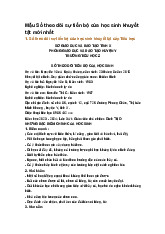 Mẫu Sổ theo dõi sự tiến bộ của học sinh khuyết tật mới nhất