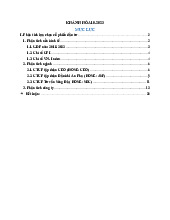 Tiểu luận phân tích lựa chọn cổ phiếu đầu tư | Đại học Kinh tế Thành phố Hồ Chí Minh