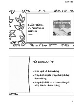 Chương 5.2 Luật phòng chống tham nhũng môn Pháp luật đại cương  | Học viện Nông nghiệp Việt Nam