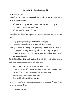 Soạn bài Ôn tập trang 58 - Ngữ Văn 10 Chân trời sáng tạo