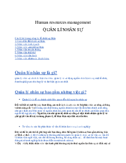 Quản lí nhân sự | Tài liệu môn Quản trị doanh nghiệp |Trường Cao đẳng Kỹ thuật Công nghệ Nha Trang