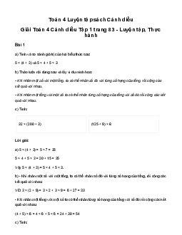 Giải Toán lớp 4 Bài 35: Luyện tập | Cánh diều