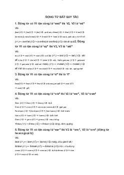 Động từ bất quy tắc Law English | Trường Cao đẳng Kinh tế Kỹ thuật Công Thương