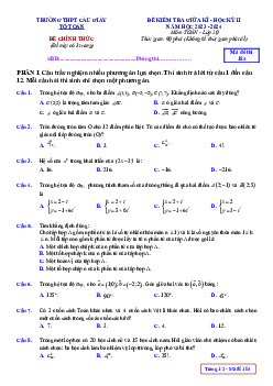 Đề thi giữa kì 2 Toán 10 năm 2023 – 2024 trường THPT Cầu Giấy – Hà Nội