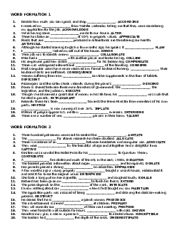 Top 160 CÂU ADVANCED WORD FORMATION nâng cao dành cho HSG Tiếng Anh