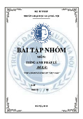 Tiểu luận: Hệ thống Tòa án Việt Nam năm 2023 môn Tiếng Anh pháp lí | Trường Đại học Luật Hà Nội