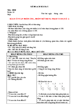 Giáo án buổi chiều môn Toán 2 sách Kết nối tri thức với (Cả năm) | Tuần 33