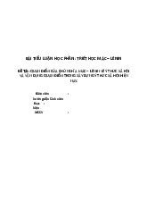 Tiểu luận Quan Điểm Về Ý Thức Xã Hội | Môn Triết học Mác - Lênin - Đại học Kinh Tế Quốc Dân