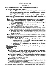Đề Cương Môn Luật dân sự Việt Nam | Trường Đại học Luật Hà Nội