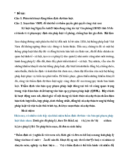 Bài tập học phần Xã hội học pháp luật của trường đại học Luật Hà Nội
