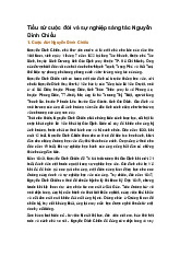 Tiểu sử cuộc đời và sự nghiệp sáng tác Nguyễn Đình Chiểu