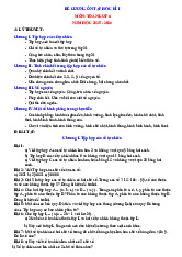 ĐỀ CƯƠNG ÔN TẬP HỌC KÌ I  MÔN: TOÁN LỚP 6.   NĂM HỌC 2025 - 2026