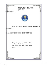Tiểu luận Chiến Lược Kinh Doanh Hạt Điều Hữu Cơ môn Quản trị chiến lược - Trường Đại học Văn Hiến.