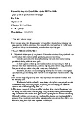 Bản mô tả công việc Quản lý kho vận tại TH True Milk môn Quản trị nhân lực  | Học viện Nông nghiệp Việt Nam