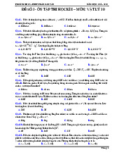 Đề Số 1- Ôn Tập Thi Học Kì I – Môn: Vật Lý 10
