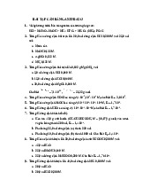 Bài tập cân bằng axit-bazơ | Hoá học phân tích | Trường Đại học Khoa học Tự nhiên, Đại học Quốc gia Hà Nội