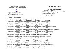 Đề thi 2 - Môn hệ thống thông tin quản lý | Đại học Kinh Tế Quốc Dân