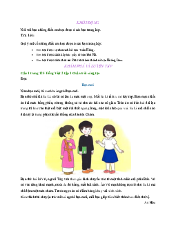 Giải SGK môn Tiếng Việt lớp 2 - Bài 4: Bạn mới | Chân trời sáng tạo