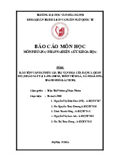 Báo cáo: Bảo tồn Dân ca Quan họ Bắc Ninh tại Làng Diềm | Môn Phương pháp nghiên cứu khoa học - Đại học Văn hóa Hà Nội