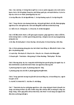 Trắc nghiệm Cơ sở chung của giáo dục nghề nghiệp (Có đáp án)