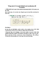 Giải SGK Tiếng Anh 12 Friends Global Unit Introduction IB Grammar