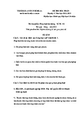 Đề thi học phần Pháp luật đại cương năm học 2022 - 2023 | Trường Đại học Phenikaa